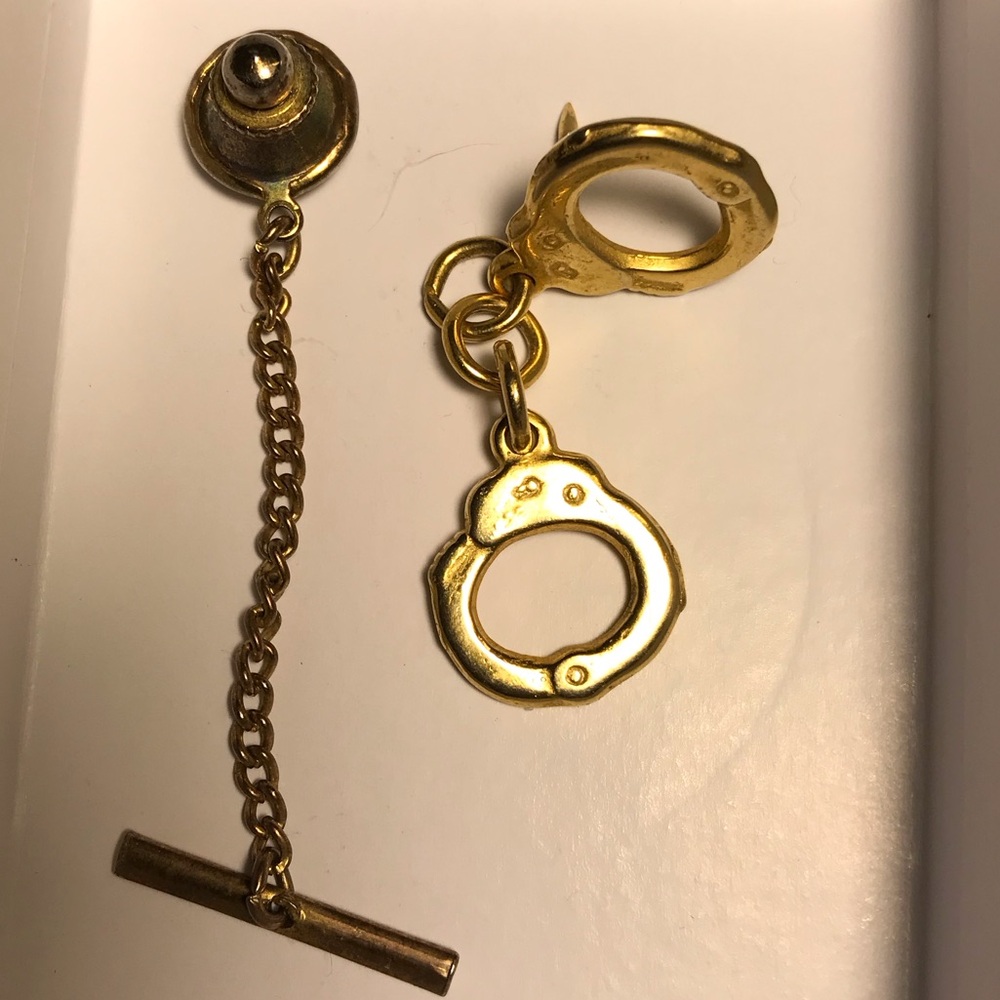 Vintage Handcuff Tie Tack